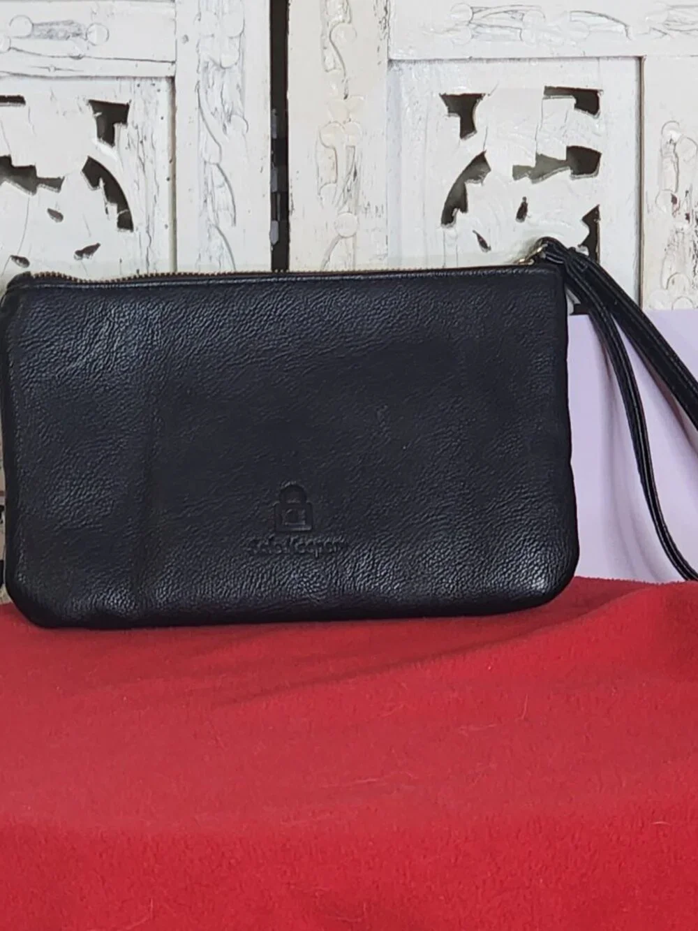 Safe Keeper Black High Quality Soft Faux Leather w/Gold Accents Security Wallet